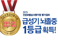 가톨릭관동대 국제성모병원 뇌졸중 치료 최우수 병원 - 2015 건강보험심사평가원 평가결과 급성기 뇌졸중 1등급 획득!