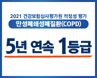 국제성모병원, 만성폐쇄성폐질환(COPD)적정성 평가 5년 연속 1등급